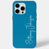 Coques Case-Mate iPhone Monogramme Turquoise (Verso)