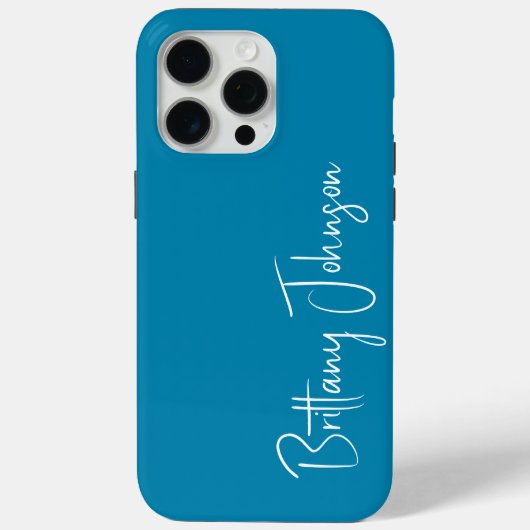 Coques Case-Mate iPhone Monogramme Turquoise (Verso)