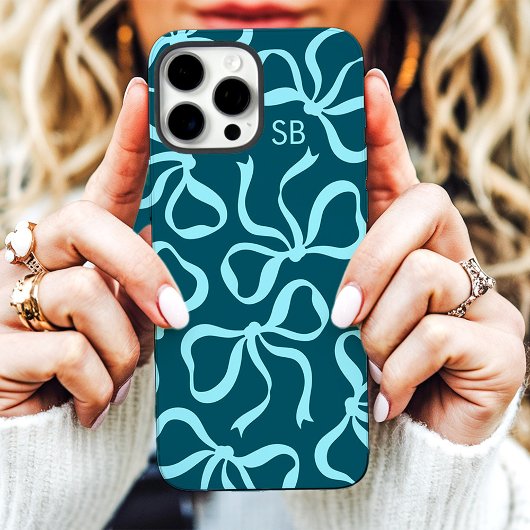 Coques Case-Mate iPhone Monogramme turquoise