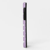 Coques Case-Mate iPhone Monogramme Turquoise de point Polka violet (Dos/Gauche)