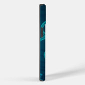 Coques Case-Mate iPhone Monogramme Turquoise et Octopus bleu (Verso / Droite)