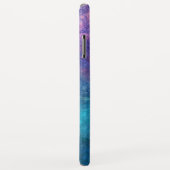 Coques Case-Mate iPhone Monogramme Turquoise et vert Lotus Flower (Dos/Droite)