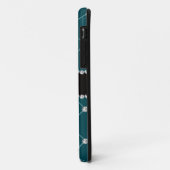 Coques Case-Mate iPhone Monogramme turquoise foncé carreau (Dos/Gauche)