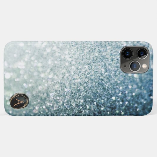 Coques Case-Mate iPhone *~* Monogramme TURQUOISE Gradient Ombre Parties sc (Dos (Horizontal))