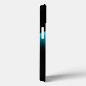 Coques Case-Mate iPhone Monogramme Turquoise Green Metallic Design (Verso / Droite)