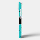 Coques Case-Mate iPhone Monogramme turquoise gymnastique coeurs arcs (Verso / Gauche)