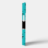 Coques Case-Mate iPhone Monogramme turquoise gymnastique coeurs arcs (Verso / Droite)