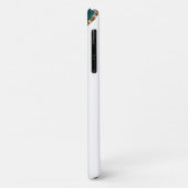 Coques Case-Mate iPhone Monogramme Turquoise Parties scintillant d'argent  (Dos/Gauche)