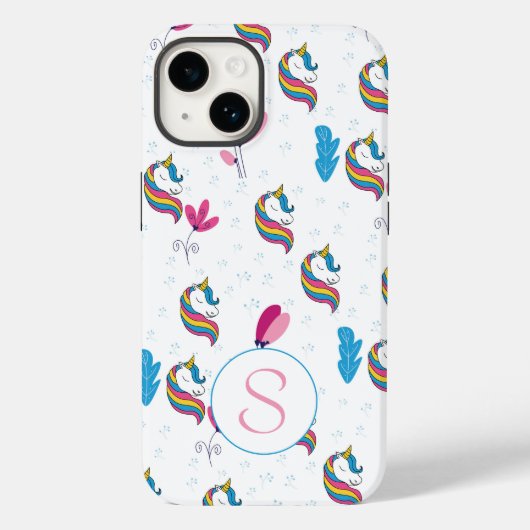 Coques Case-Mate iPhone Monogramme Unicorne Whimsical Fun (Verso)