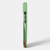 Coques Case-Mate iPhone Monogramme unique caricature noix de cou vert (Verso / Gauche)