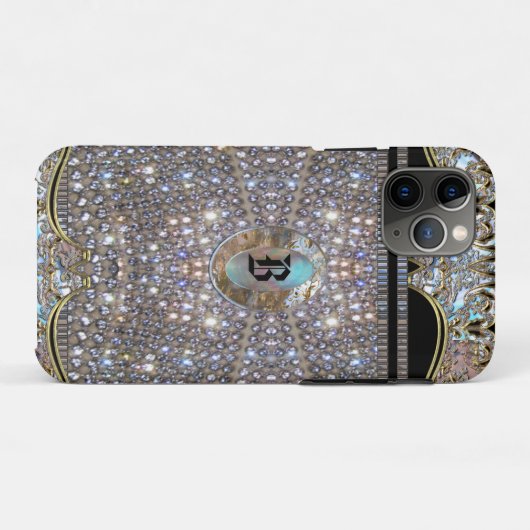 Coques Case-Mate iPhone Monogramme unique et élégant de Digloos (Dos (Horizontal))