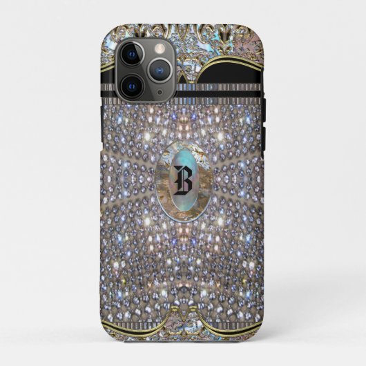 Coques Case-Mate iPhone Monogramme unique et élégant de Digloos (Dos)