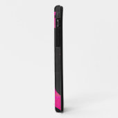 Coques Case-Mate iPhone Monogramme vache rose chaud et noir (Dos/Gauche)