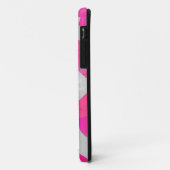Coques Case-Mate iPhone Monogramme Vache rose et blanc chaud (Dos/Gauche)