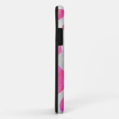 Coques Case-Mate iPhone Monogramme Vache rose et blanc chaud (Dos/Droite)