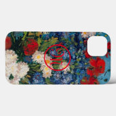 Coques Case-Mate iPhone Monogramme Van Gogh & Elizabeth Flowers - (Verso (horizontal))