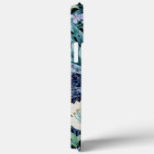 Coques Case-Mate iPhone Monogramme Vert Bleu pourpre Blanc Flore Vert (Verso / Droite)