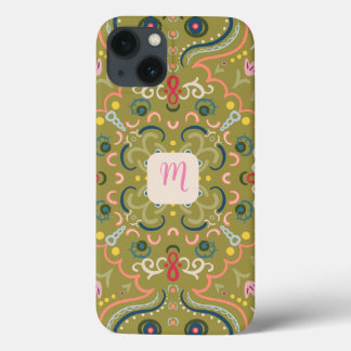Case-Mate iPhone Case Monogramme vert clair et coloré