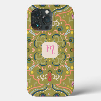 Case-Mate iPhone Case Monogramme vert clair et coloré