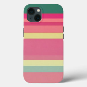 Case-Mate iPhone Case Monogramme vert / Colorblock Horizontal Bande rose