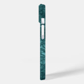 Coques Case-Mate iPhone Monogramme Vert Damas Floral Nom personnalisé (Verso / Gauche)