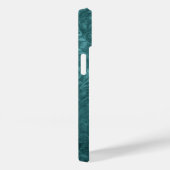 Coques Case-Mate iPhone Monogramme Vert Damassé Fleurs Nom Personnalisé (Verso / Droite)