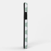 Coques Case-Mate iPhone Monogramme vert en bon état de point de polka (Dos/Droite)