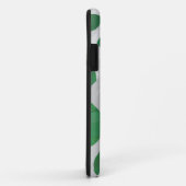 Coques Case-Mate iPhone Monogramme vert et blanc de vache (Dos/Droite)