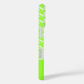 Coques Case-Mate iPhone Monogramme vert et blanc motif (Verso / Droite)