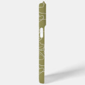 Coques Case-Mate iPhone Monogramme Vert Floral Simple Line Motif d'art (Verso / Droite)