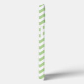 Coques Case-Mate iPhone Monogramme vert noir et blanc Chevron (Verso / Droite)