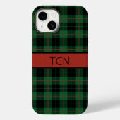 Coques Case-Mate iPhone Monogramme vert noir rouge Tartan Plaid (Verso)