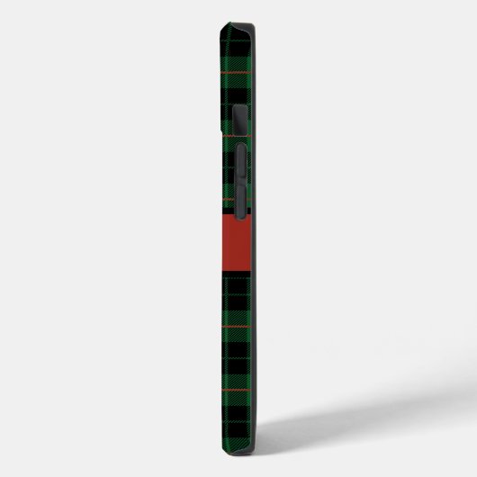 Coques Case-Mate iPhone Monogramme vert noir rouge Tartan Plaid (Verso / Gauche)