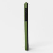 Coques Case-Mate iPhone Monogramme vert olive foncé moderne (Dos/Gauche)