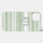 Coques Case-Mate iPhone Monogramme vert pâle rayures Coque-coque iphone Ma (Verso (horizontal))