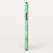 Coques Case-Mate iPhone Monogramme vert ressort cercles motif (Dos/Droite)