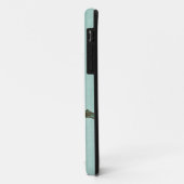 Coques Case-Mate iPhone Monogramme vert turquoise moderne abstrait Girly (Dos/Gauche)