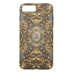 Coque Case-Mate Pour iPhone Monogramme victorien de grande   dentelle d'Ansel