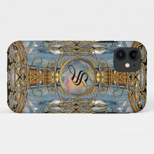 Coques Case-Mate iPhone Monogramme victorien Maya Flond (Dos (Horizontal))