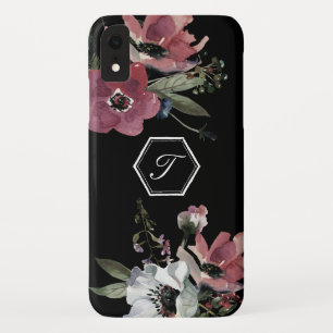 Case-Mate iPhone Case Monogramme vintage de fleur sauvage d'aquarelle à