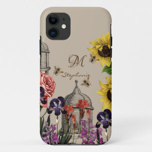 Case-Mate iPhone Case Monogramme Vintage Rucher Abeille à Miel & Tournes