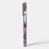 Coques Case-Mate iPhone Monogramme violet abstrait lavande motif mauve (Verso / Gauche)