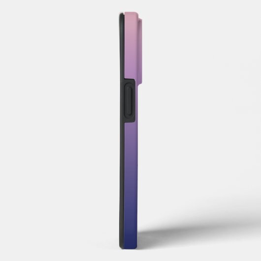 Coques Case-Mate iPhone Monogramme Violet Bleu Ombré Style Nom Script (Verso / Droite)