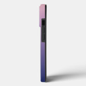Coques Case-Mate iPhone Monogramme Violet Bleu Ombré Style Nom Script (Verso / Gauche)