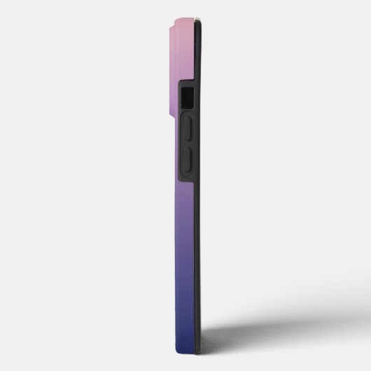 Coques Case-Mate iPhone Monogramme Violet Bleu Ombré Style Nom Script (Verso / Gauche)