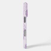 Coques Case-Mate iPhone Monogramme violet élégant Floral (Verso / Droite)