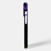 Coques Case-Mate iPhone Monogramme violet et Parties scintillant verte (Verso / Gauche)