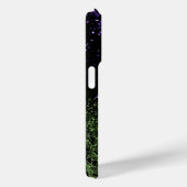 Coques Case-Mate iPhone Monogramme violet et Parties scintillant verte (Verso / Droite)