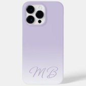 Coques Case-Mate iPhone Monogramme Violet Lavande Lumière Personnalisé (Verso)