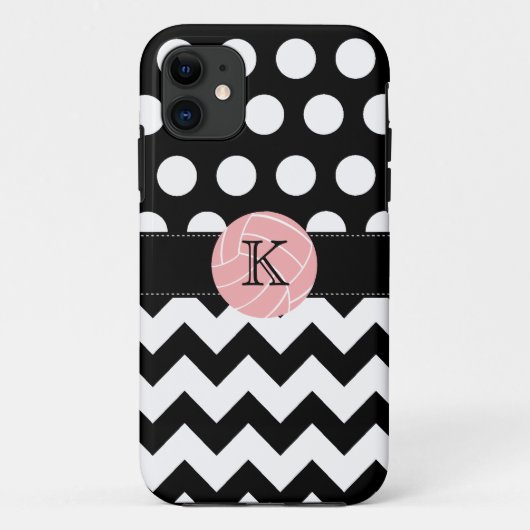 Coques Case-Mate iPhone Monogramme Volleyball Polka Dot Zigzag iPhone 5 Co (Dos)